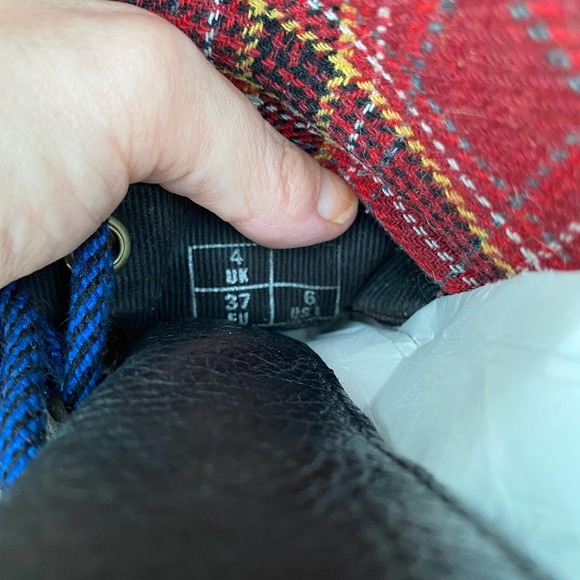 Dr Martens Black Leather Aimilita Tall Lace Up Moto Boots Size 6 - Picture 11 of 13